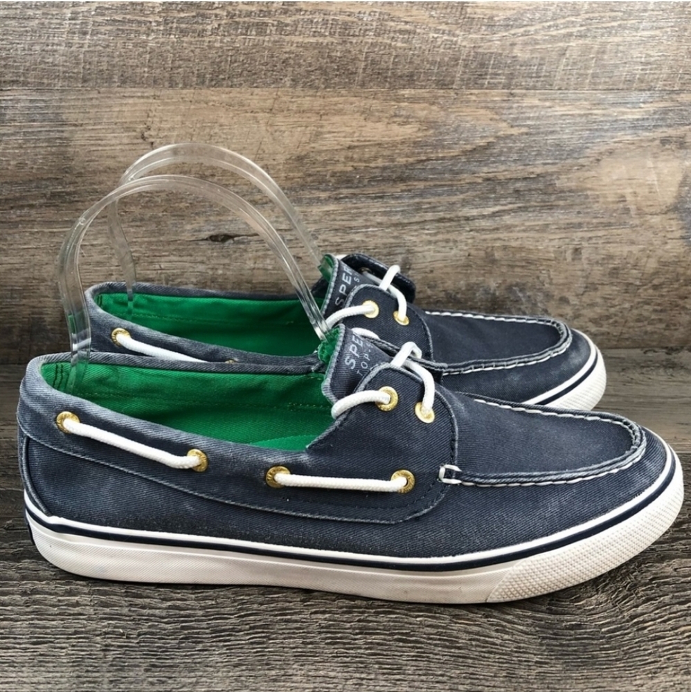 Sperry Top Siders Canvas Boat Shoes Blue